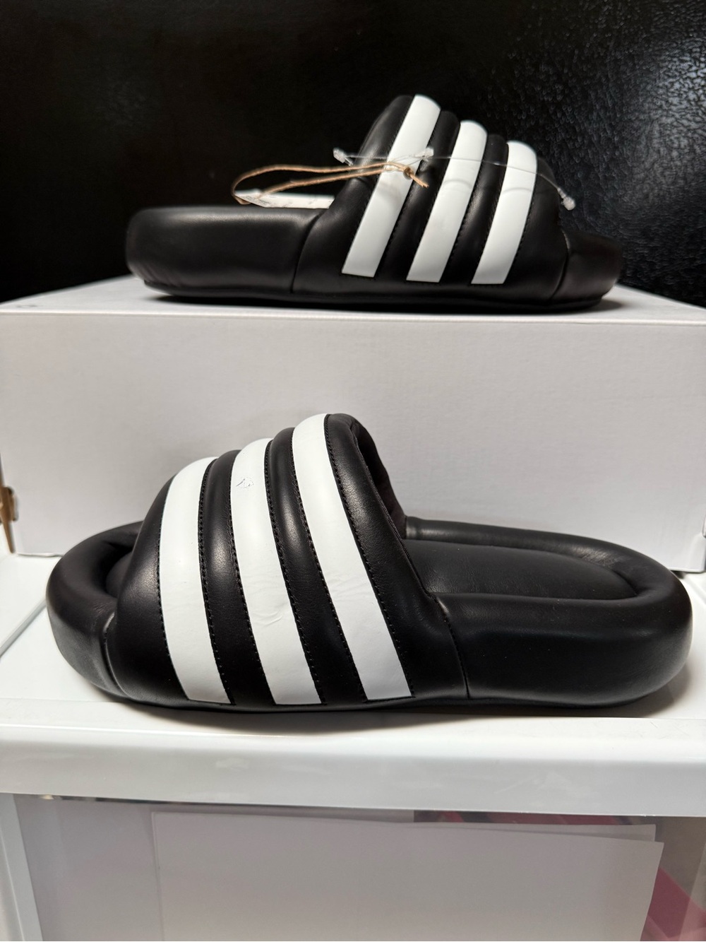 Adidas Originals Adilette 24 Slide Slippers Men's Size 5 W/6 Black White JP8248